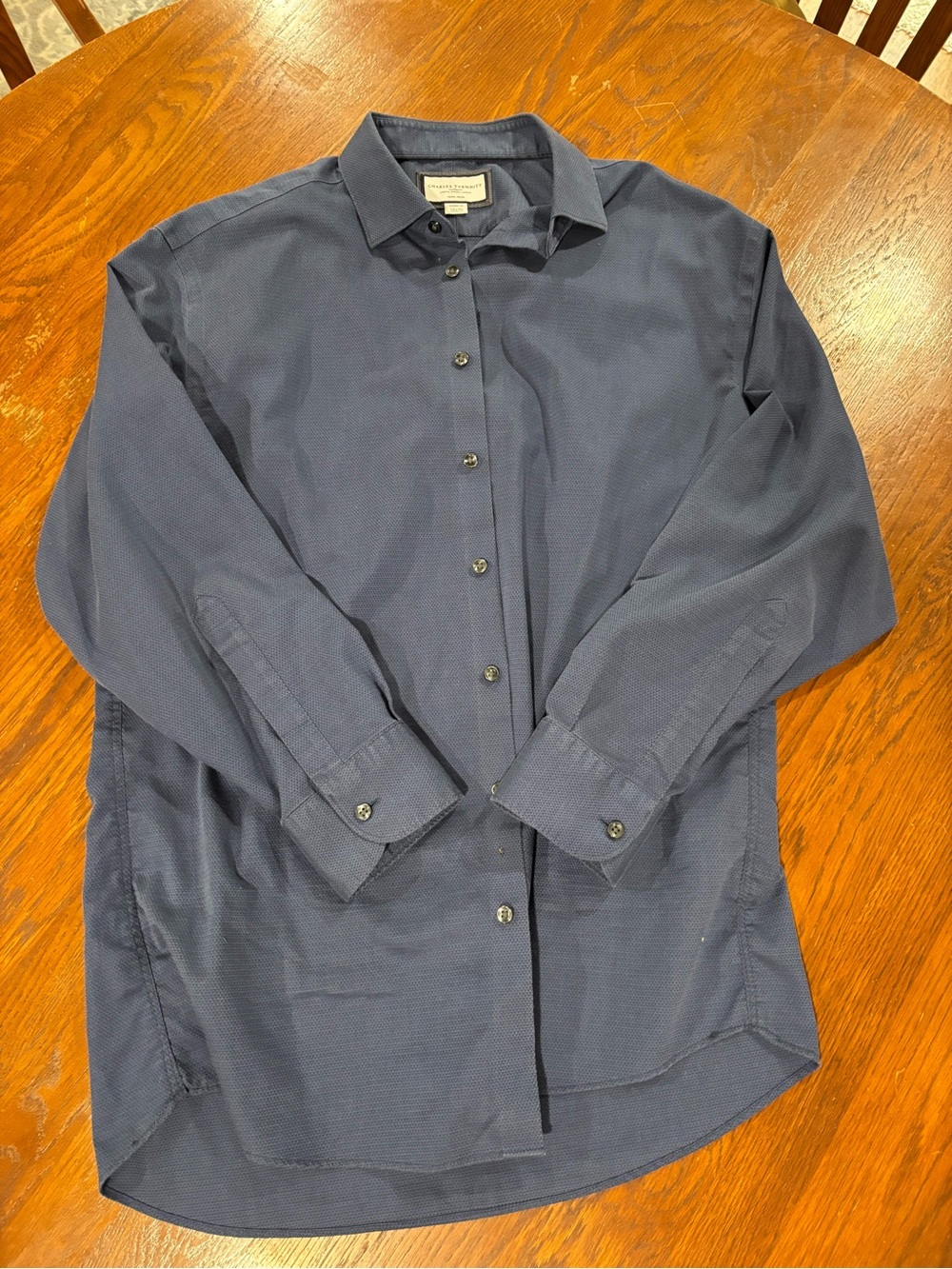 Charles Tyrwhitt Men's Dark Blue Dress Shirt